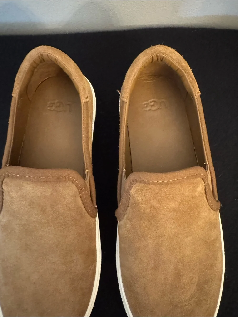 UGG Womens Jass Suede Slip-On Loafers in Light Brown Size 7.5